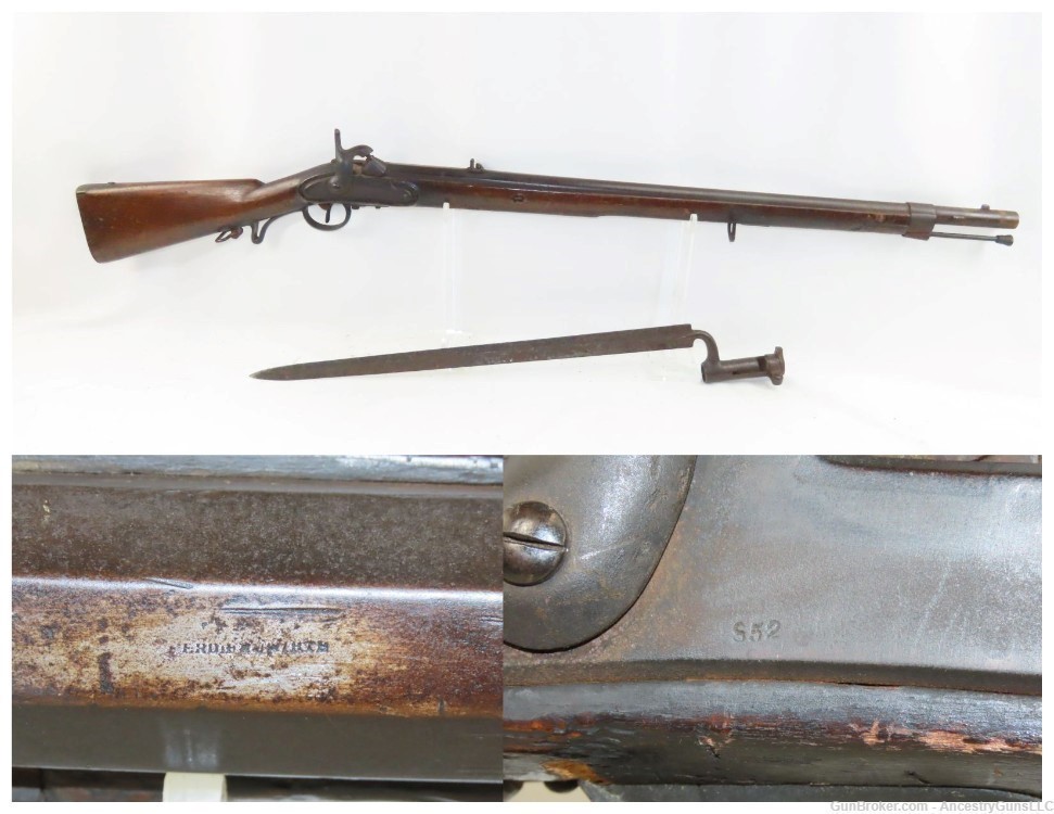 CIVIL WAR Antique AUSTRIAN .71 Cal. Model 1849 “GARIBALDI” Conversion Rifle-img-0