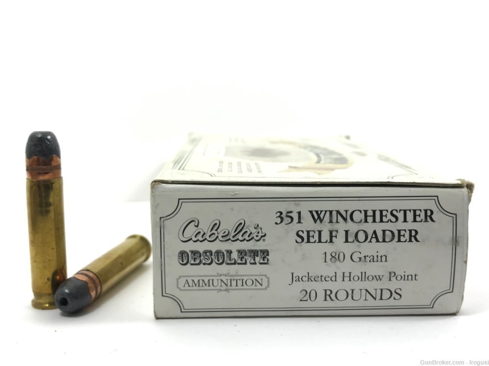 Cabela's Obsolete .351 Winchester Self Loader 180 Gr JHP 1243-OQ-img-1