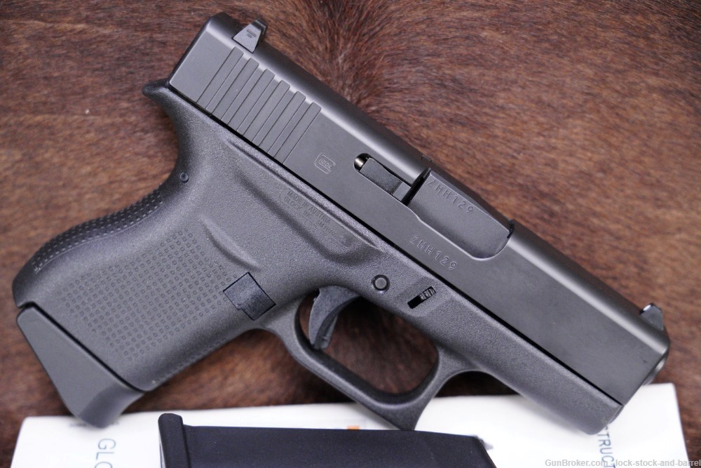 Glock 43 G43 Slimline 9mm Striker Fired Semi Auto Pistol, Modern-img-2