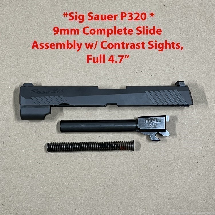 Sig Sauer P320 9mm Complete Slide Assembly, Full 4.7"-img-0