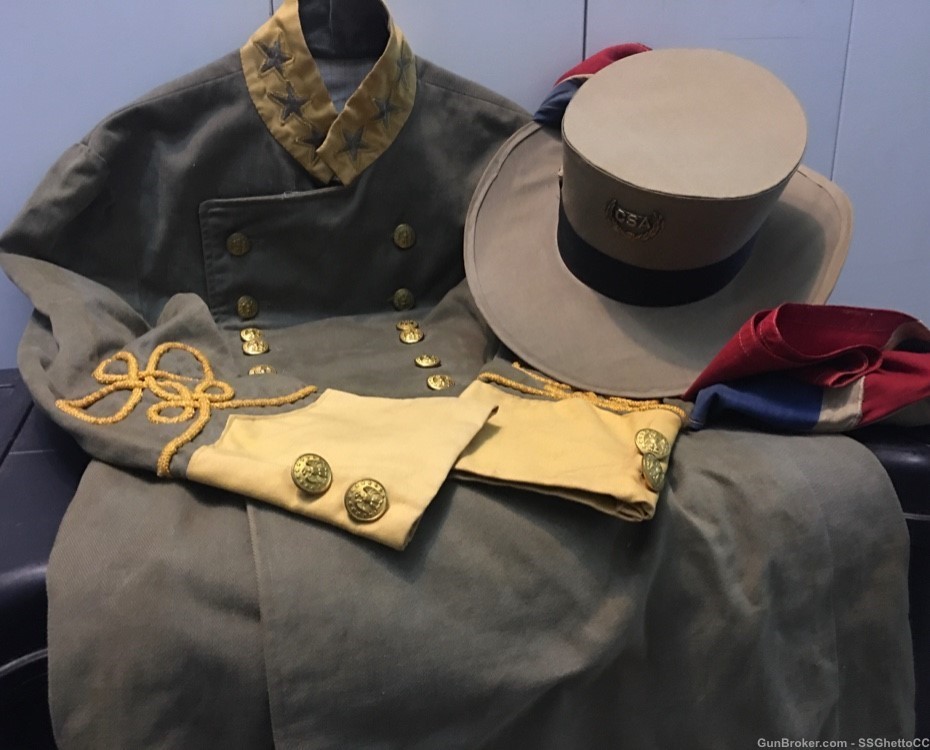 Civil War Officer’s Ensemble;UCV Hat 1930’s;1960 Centennial Tunic.;RARE-img-1