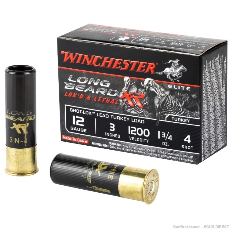 Winchester Long Beard XR 12 GA, 3in. 1-3-4oz. #4 Shot - 10 Rounds-img-0
