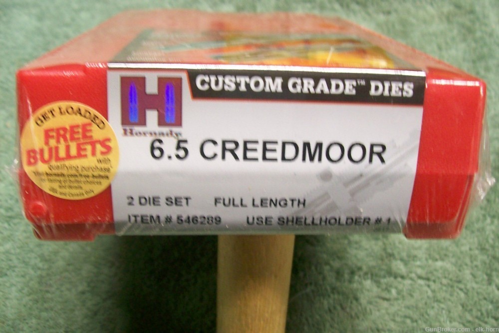 New Hornady 6.5 Creedmoor Custom Grade FL Die Set Dies (Unopened)-img-0