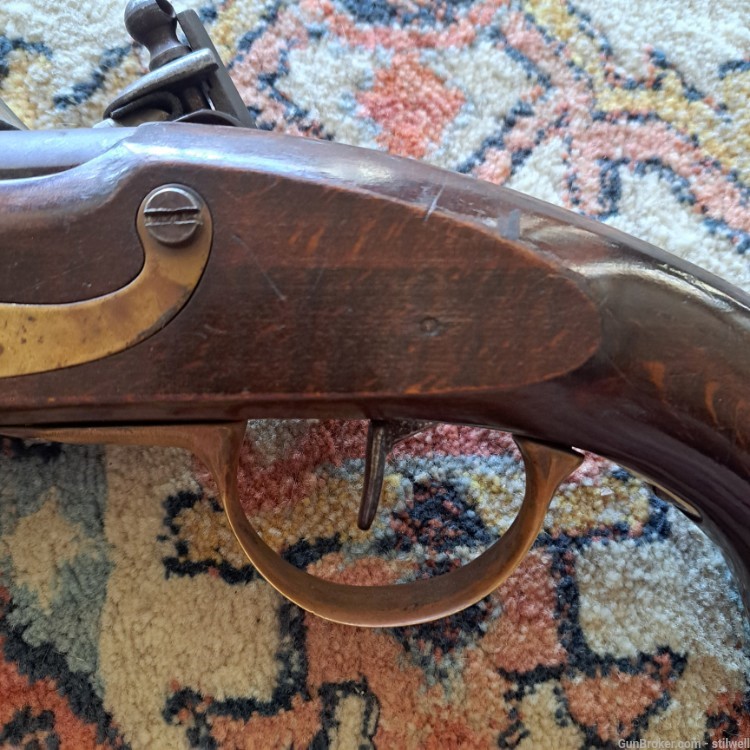 German Made Hawes Flintlock Pistol Smooth Bore Rare! Like 1851 1816 1813 36-img-8