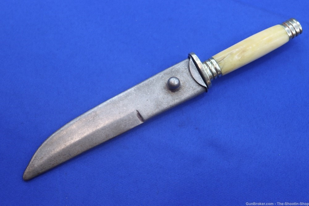 Wostenholm Sheffield England Bone Handled Knife Vintage Blade Metal Sheath-img-20