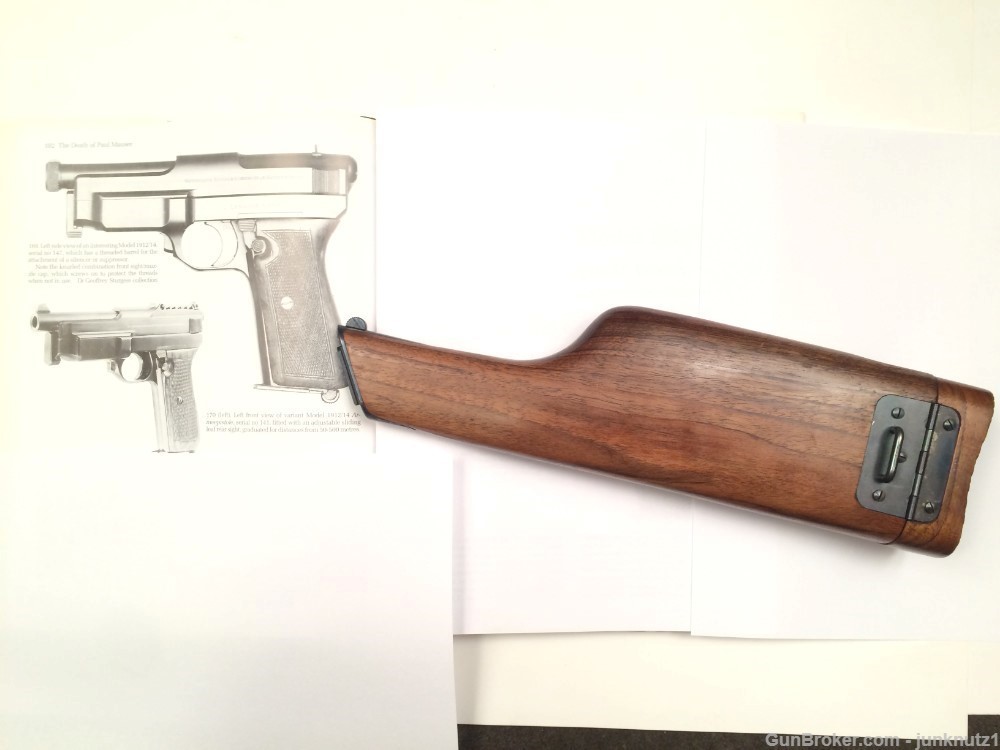 Mauser Model 1912/14 Holster Stock Walnut Original Mauser Manufacture-img-0