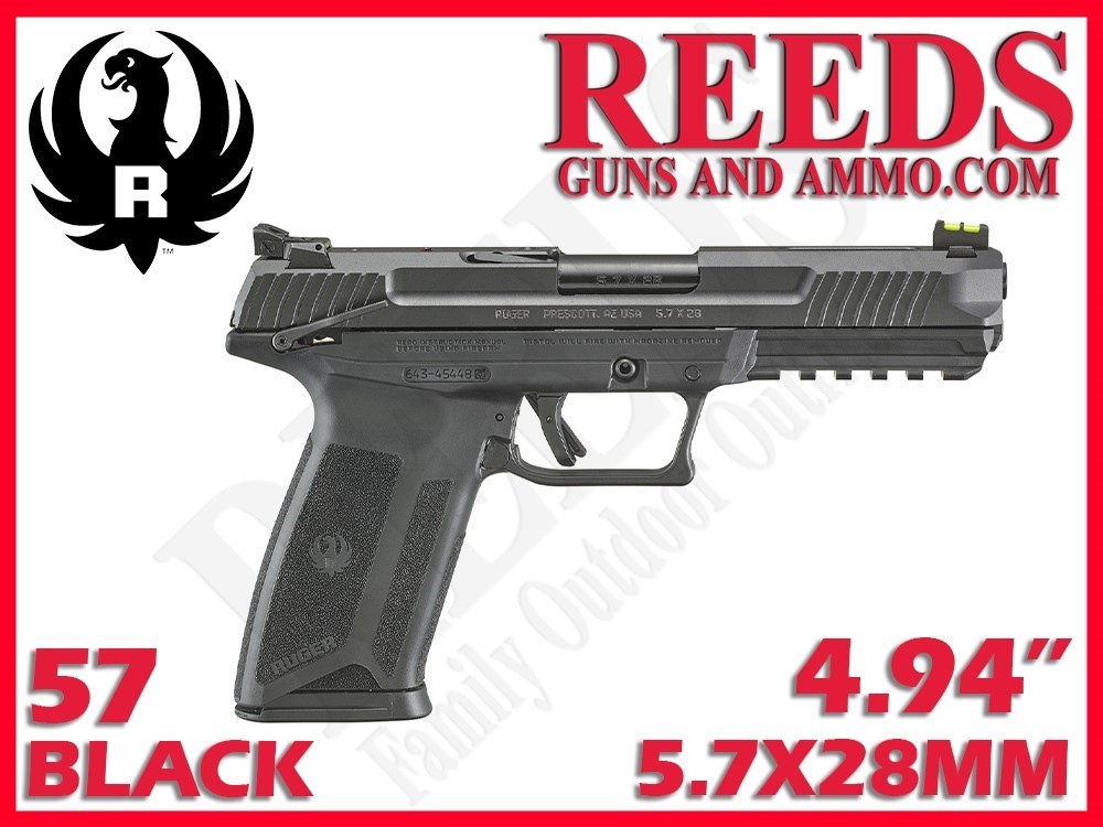 Ruger 57 Black 5.7x28 4.94in 2-20Rd Mags 16401-img-0