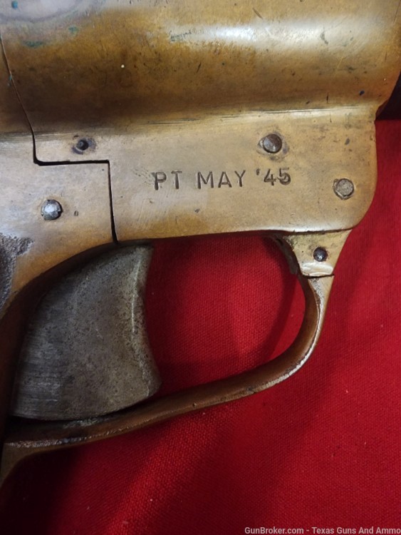 WW2 PT BOAT FLARE GUN INTERNATIONAL SIGNAL FLARE BRASS-img-2
