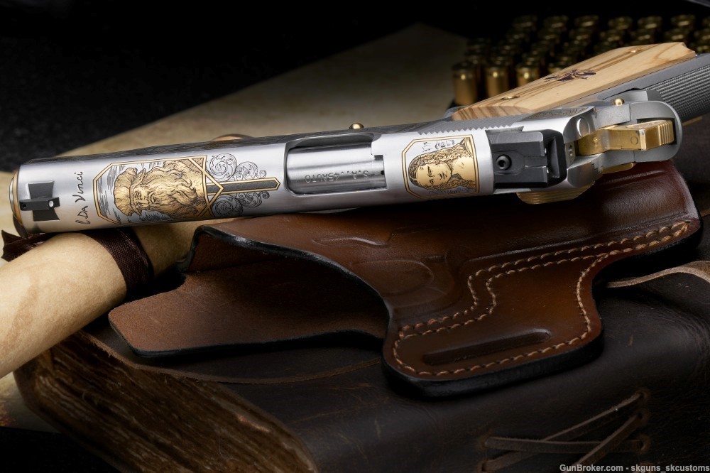 SK CUSTOMS GOLD SERIES ONE of 25 FOUR GUN AUCTION W ENGRAVED MASERIN BLADE-img-7