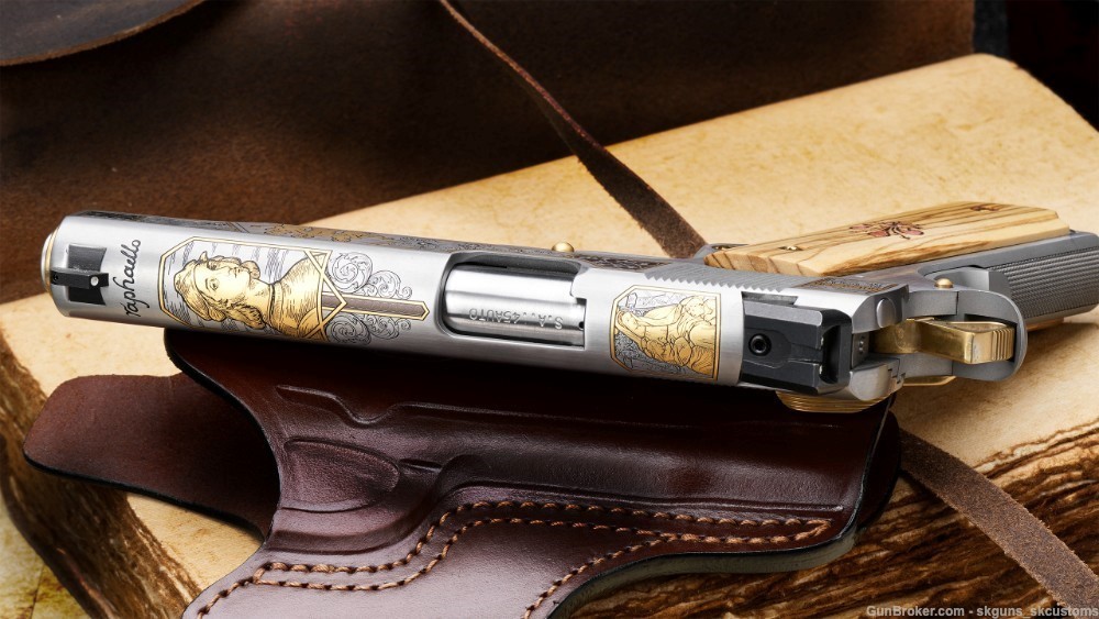 SK CUSTOMS GOLD SERIES ONE of 25 FOUR GUN AUCTION W ENGRAVED MASERIN BLADE-img-13