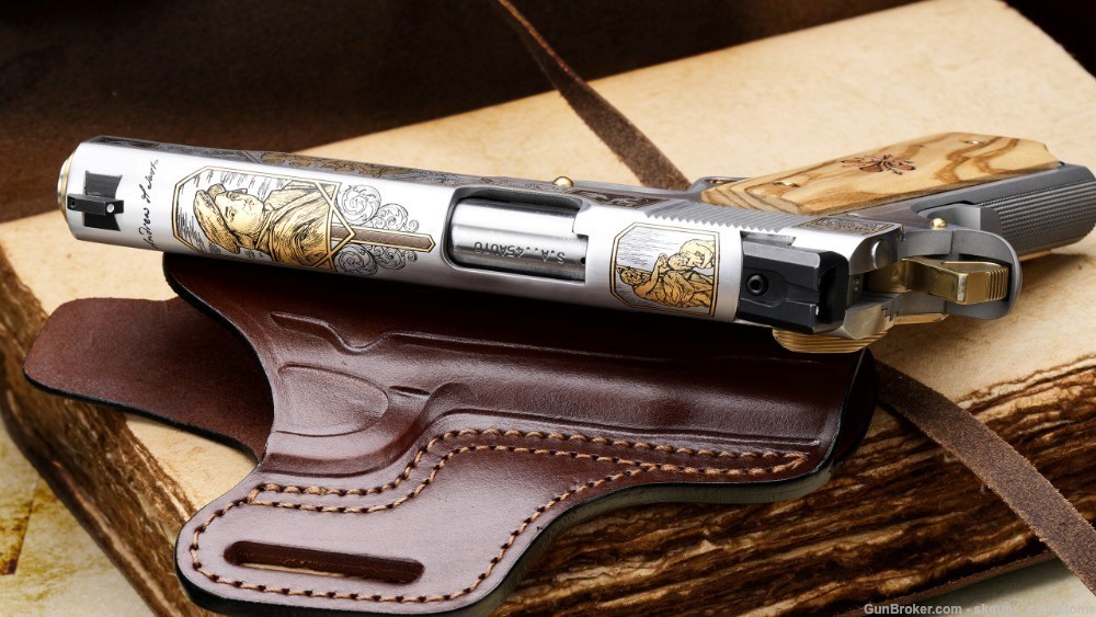 SK CUSTOMS GOLD SERIES ONE of 25 FOUR GUN AUCTION W ENGRAVED MASERIN BLADE-img-10