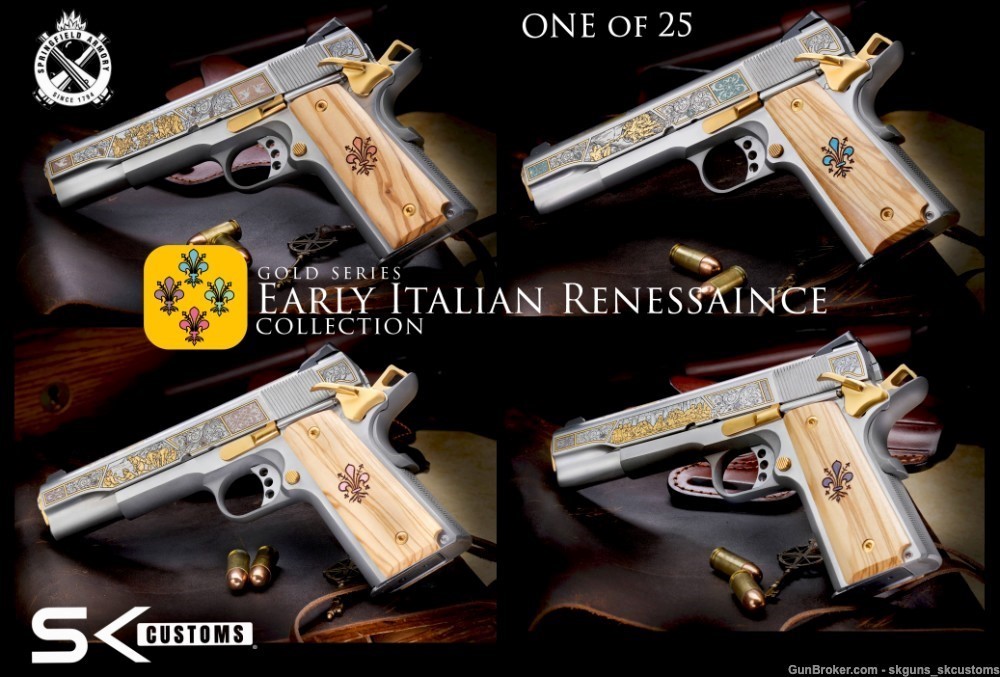 SK CUSTOMS GOLD SERIES ONE of 25 FOUR GUN AUCTION W ENGRAVED MASERIN BLADE-img-0