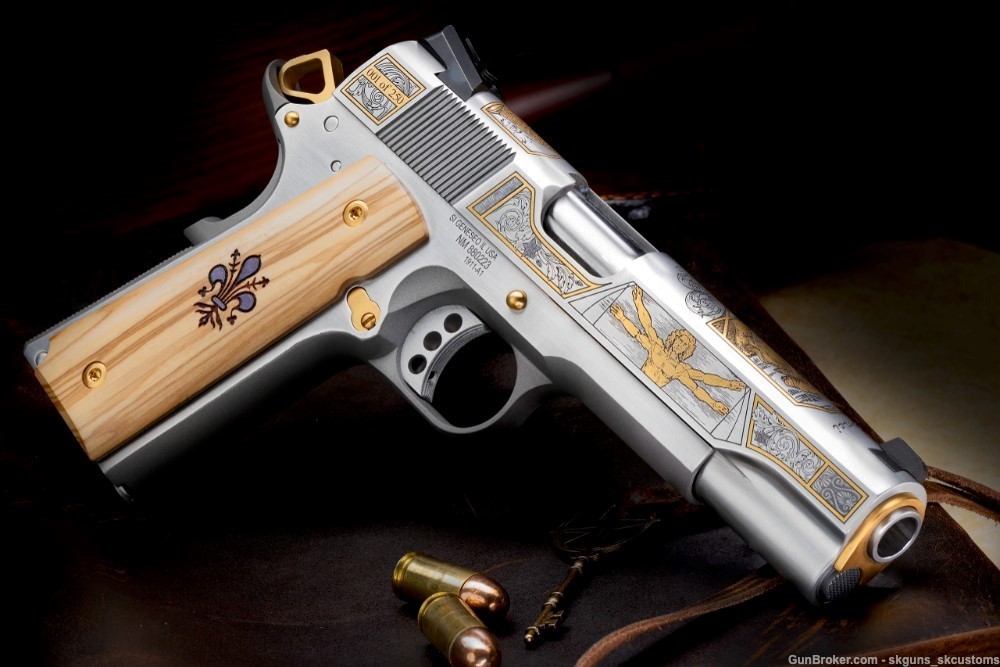 SK CUSTOMS GOLD SERIES ONE of 25 FOUR GUN AUCTION W ENGRAVED MASERIN BLADE-img-6