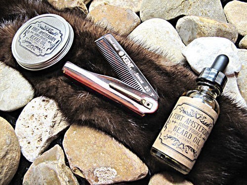 4-Pack Beard Wax Oil KENT POCKET CLIP Comb Scissor-img-0