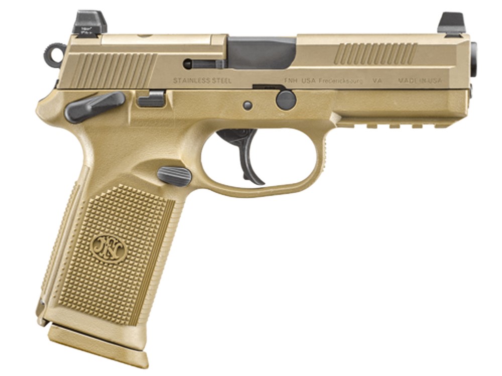 FN FNX Tactical 45 ACP Pistol 4.50 FDE Picatinny Rail/Night Sights 66100223-img-0