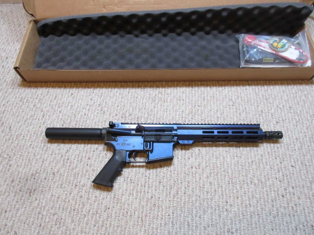 Shark Coast Tactical AR-15 pistol 5.56/.223 10" Mongoose Gun Candy finish-img-0