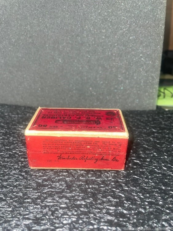 Winchester .22 WRF  SEALED Box Very Scarce Red Label 1890’s Red Label-img-2