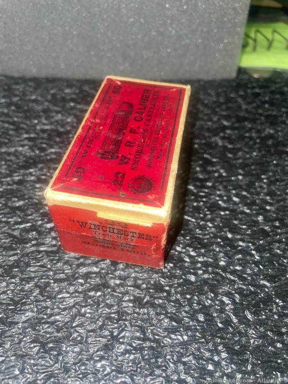 Winchester .22 WRF  SEALED Box Very Scarce Red Label 1890’s Red Label-img-1