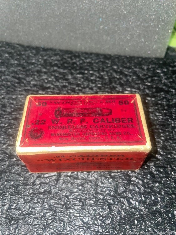 Winchester .22 WRF  SEALED Box Very Scarce Red Label 1890’s Red Label-img-0