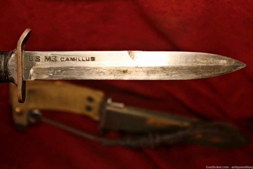 US M3 Fighting Knife - Camillus marked on blade-img-1