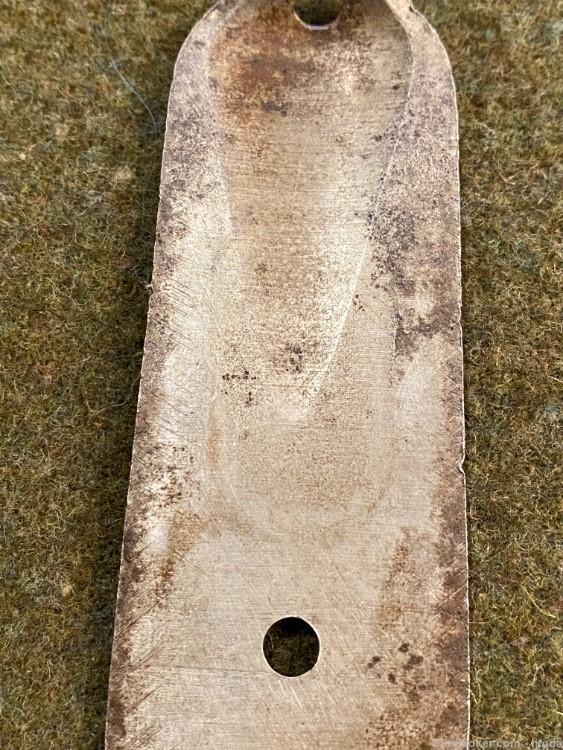 WWI German Mauser 98 Buttplate Un-Marked - Straight Type- Good Condition-img-6