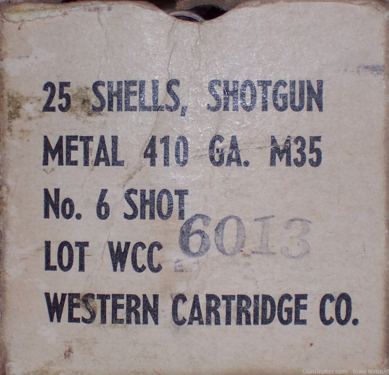 Western® WCC .410-3” Bore ¾ Ounce #6 Lead 25 Rounds M35 Vintage of 1953-img-0