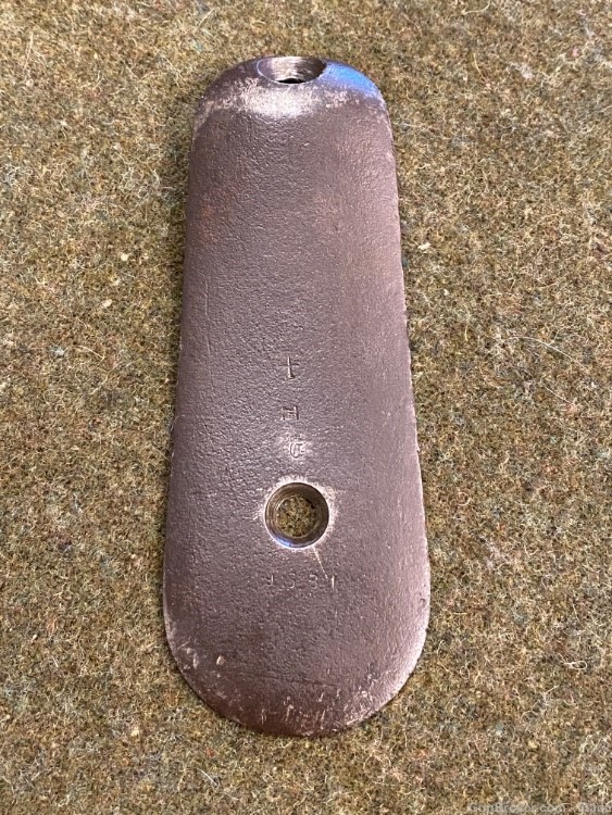 WWI German Mauser 98 Buttplate Crown Proof Marked - Good Condition-img-0