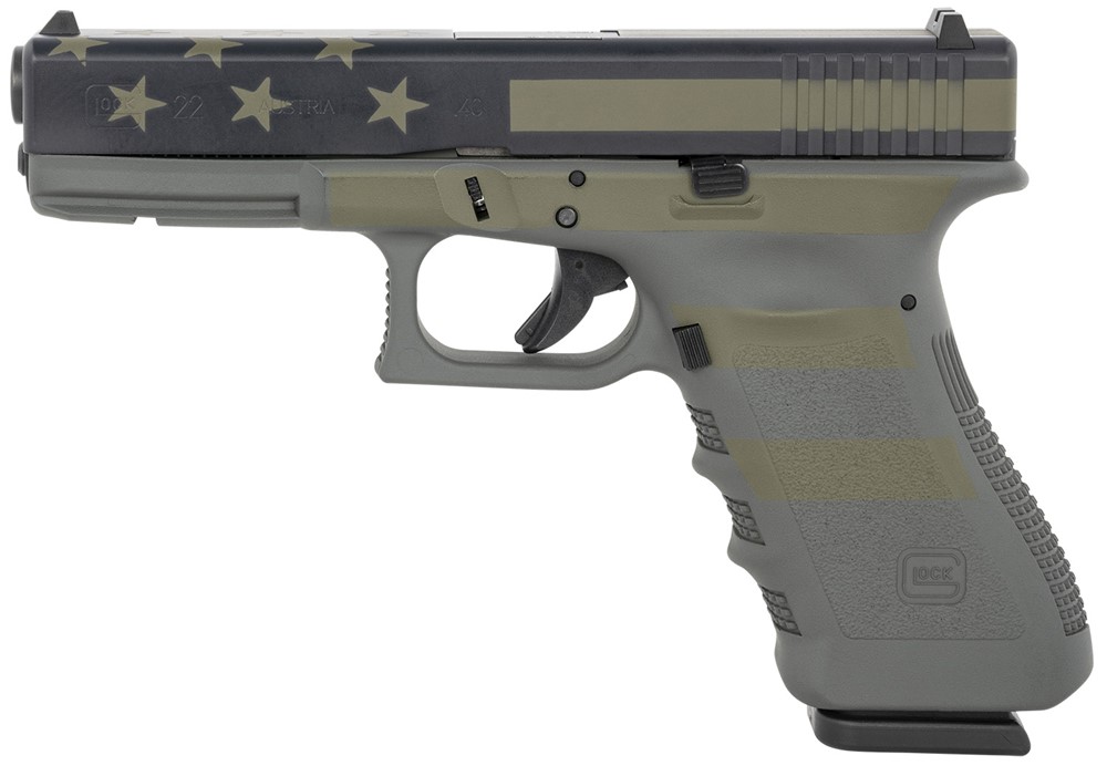 Glock G22 Gen3 40 S&W Pistol 4.49 Operator Flag Cerakote PI2250204OP-img-1