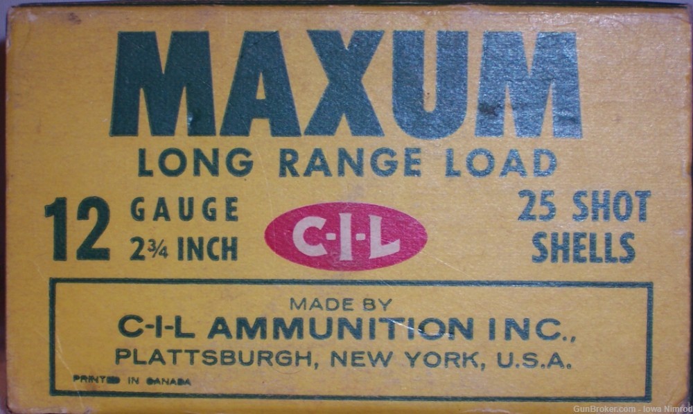 C-I-L MAXUM Long Range Load 12-2¾” Gauge 1¼ Ounce #6 Lead 3¾ Dram 19 Rounds-img-8