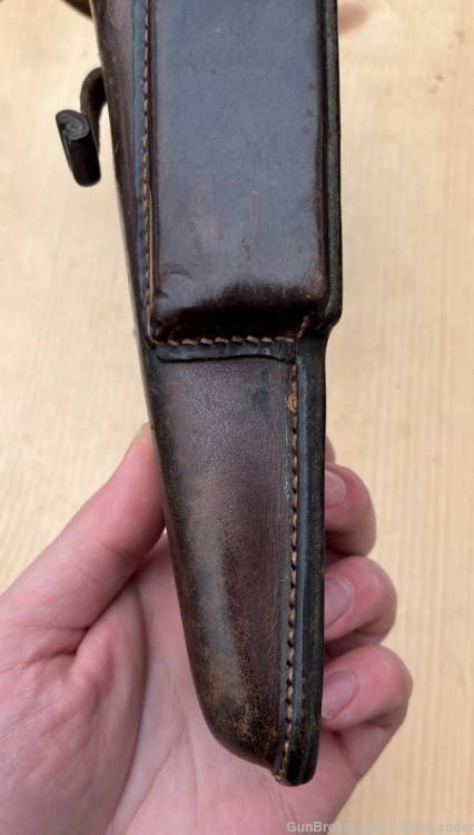 WW2 German P.08 Luger Holster 1937 R. Ehrhardt Poessneck Brown-img-5