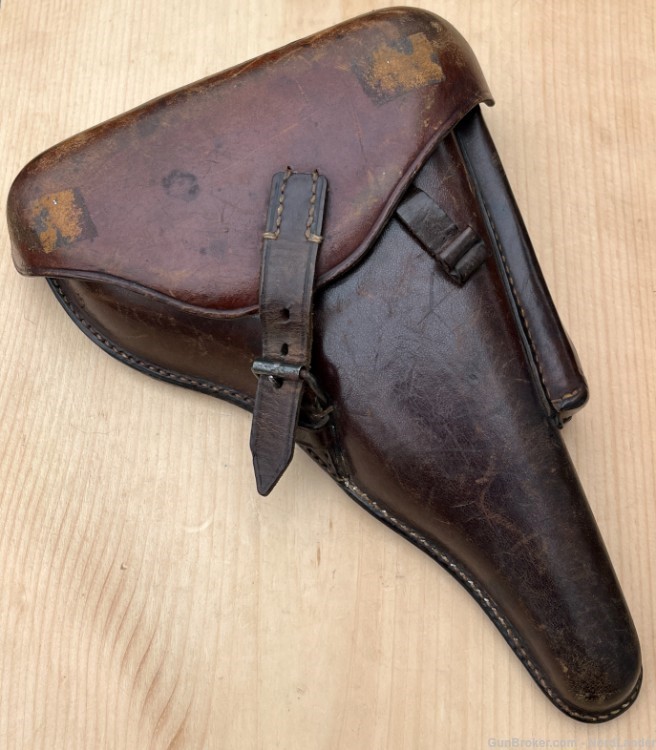 WW2 German P.08 Luger Holster 1937 R. Ehrhardt Poessneck Brown-img-20