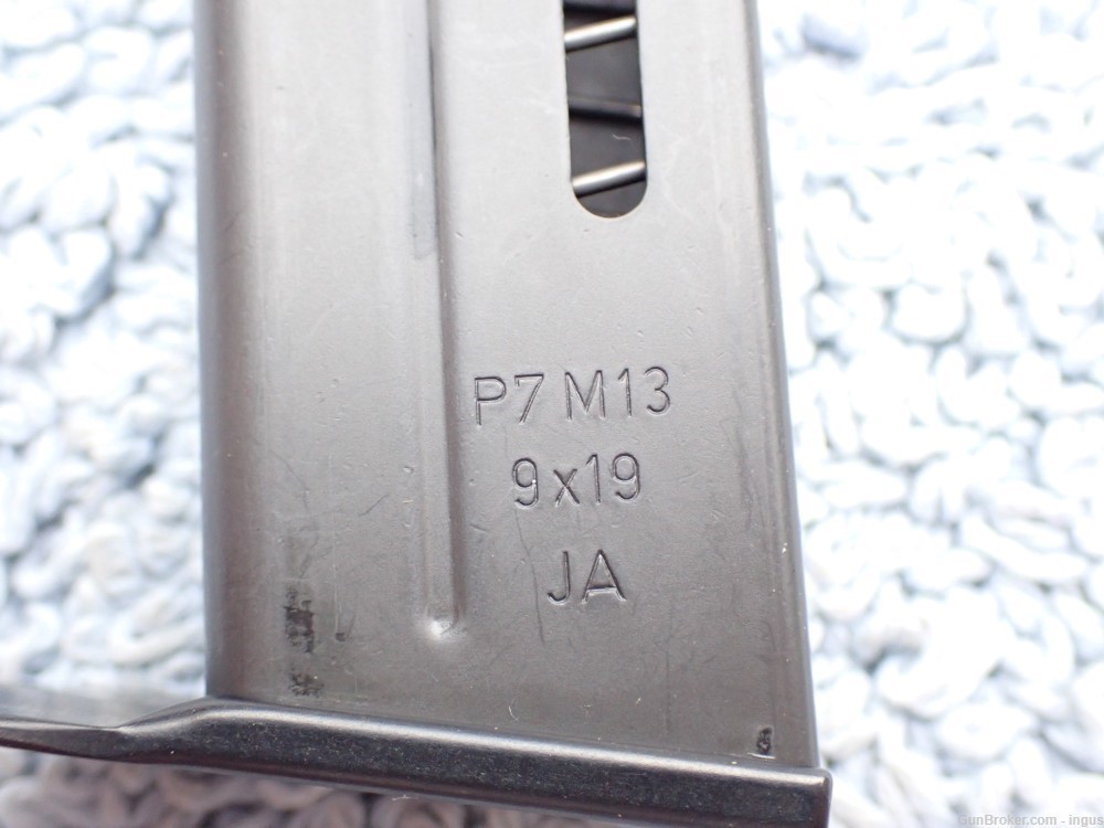 HK P7-M13 9MM 13RD FACTORY MAGAZINE JA CODE 1990 PRODUCTION LIKE NEW -img-8