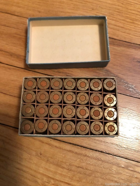 Swedish Military 9mm Browning Long Ammunition 5 boxes =140 Rounds -img-1