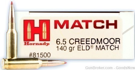 Hornady 6.5 Creedmoor 140gr ELD Match Creedmoore ELDM ELD M 140 gr Grain-img-0