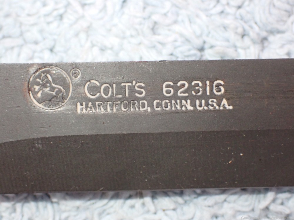 US VIETNAM COLT M-16 1970'S M7 FACTORY BAYONET WITH SCABBARD MINT-img-15
