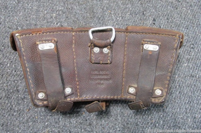 GERMAN WWII LUFTWAFFE MAUSER 98K 3 POCKET AMMO POUCH 1936 DATED CARL ACKVA-img-5