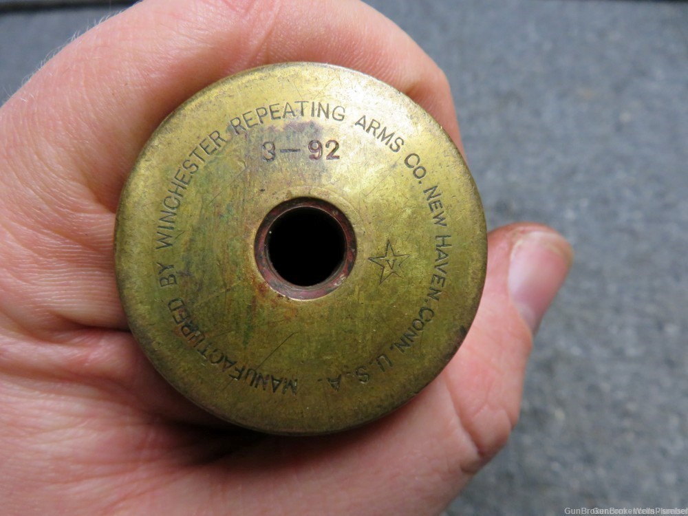 SPANISH AMERICAN WAR WINCHESTER HOTCHKISS 37MM CANNON ROUND DATED 1892-img-3
