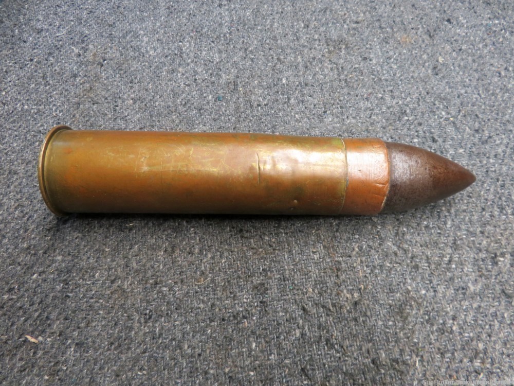 SPANISH AMERICAN WAR WINCHESTER HOTCHKISS 37MM CANNON ROUND DATED 1892-img-0