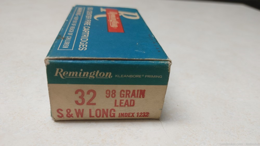 Remington .32 S&W Long 98 Grain Index 1232 Full 50 Rounds Retail Box-img-1