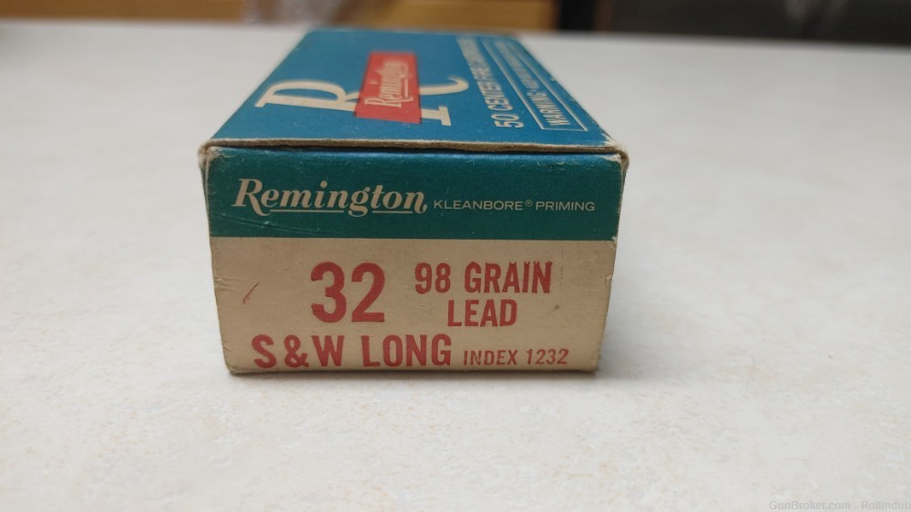 Remington .32 S&W Long 98 Grain Index 1232 Full 50 Rounds Retail Box-img-3