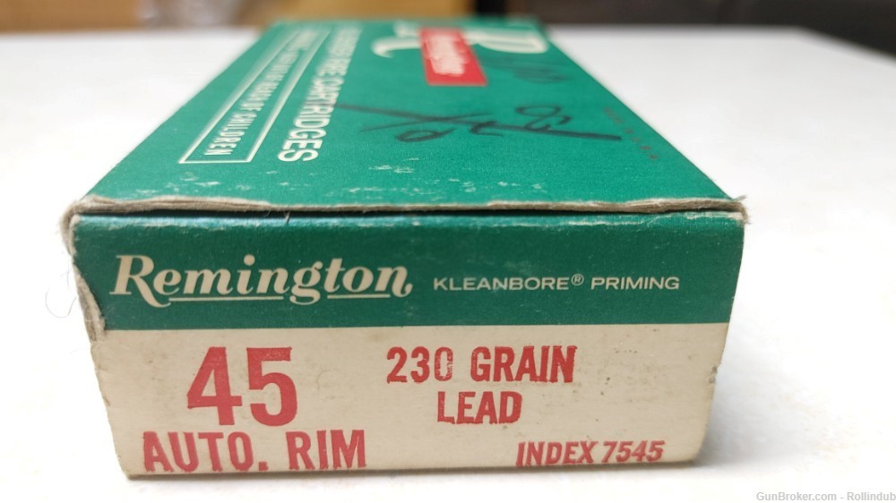 Remington .45 Auto Rim 230 Grain Lead 37 Live Rounds 6 Brass Index 7545-img-1
