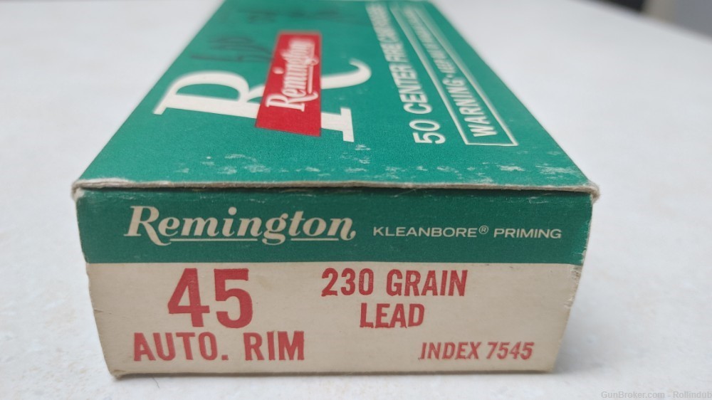 Remington .45 Auto Rim 230 Grain Lead 37 Live Rounds 6 Brass Index 7545-img-2