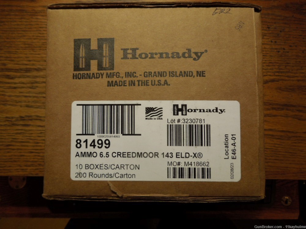 200rds 10 Boxes Hornady 143gr 6.5 Creedmoor ELD-X Red Ballistic Tip #81499-img-0