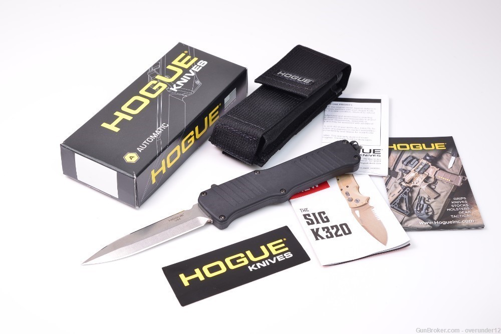 Hogue FullSize Incursion Tactical AUTO OTF Knife 154CM  + sheath AUTHENTIC -img-1