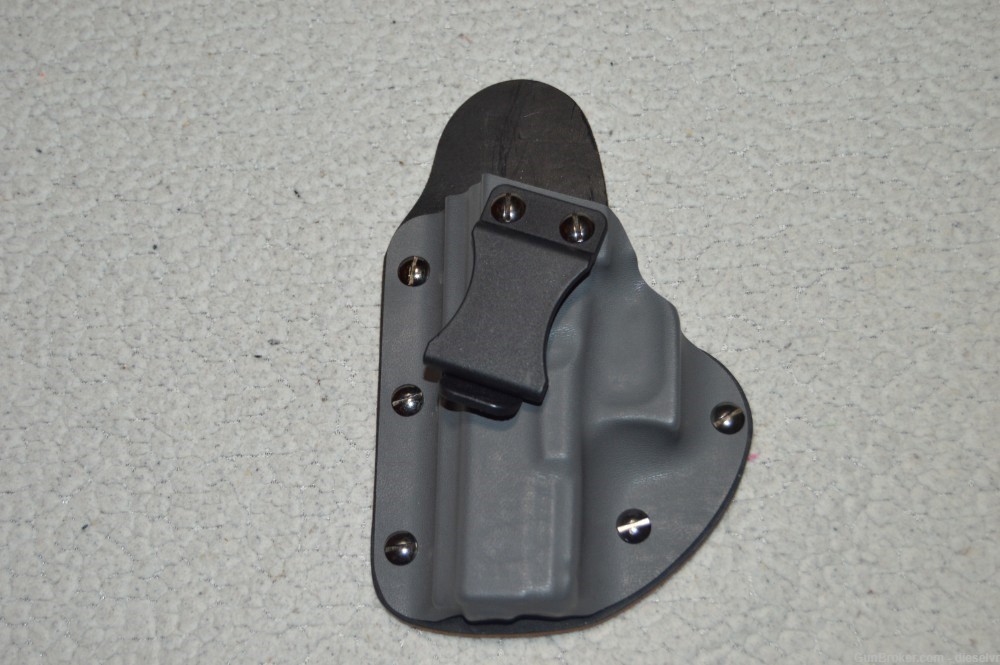 CUSTOM LEFT HANDED Hybrid Kydex/Leather IWB Glock 19 23 32 Holster-img-0