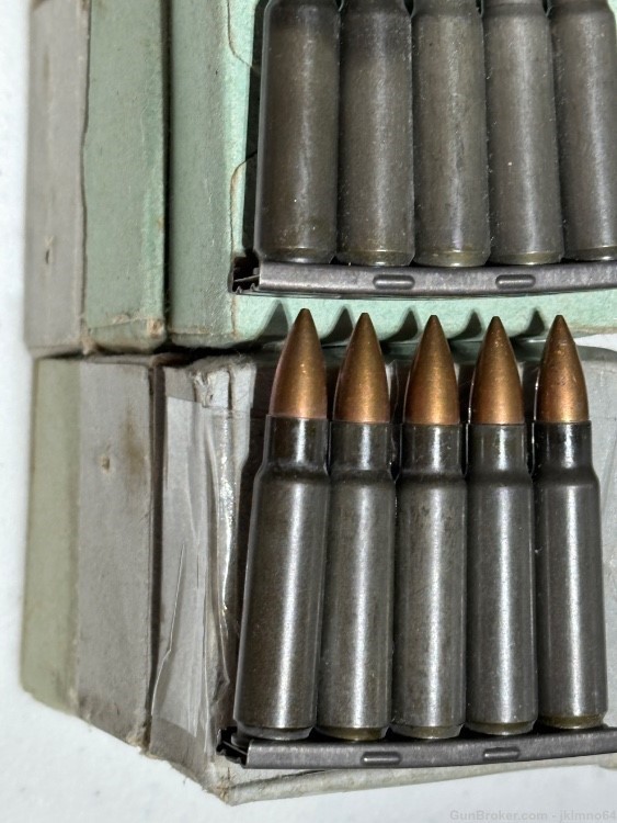 150 rounds 1961 Milsurp 7.62x45 VZ 52 VZ52 FMJ ammo 120 rounds on clips-img-2
