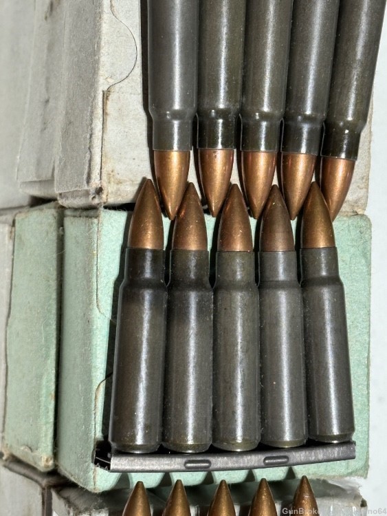 150 rounds 1961 Milsurp 7.62x45 VZ 52 VZ52 FMJ ammo 120 rounds on clips-img-1