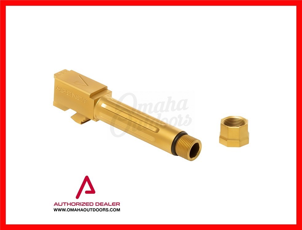 Agency Arms Midline Threaded Barrel Glock 26 Gen 3 / 4 Gold TiN MLG26T/FTIN-img-0
