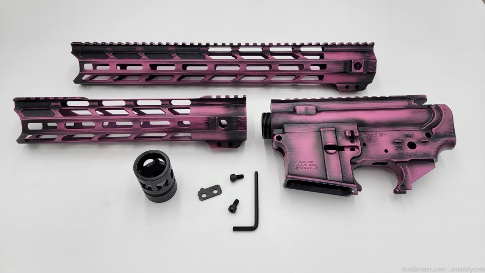 Custom Magpul PINK UPPER & LOWER Receiver with HANDGUARD Upgrade Kit AR15-img-0