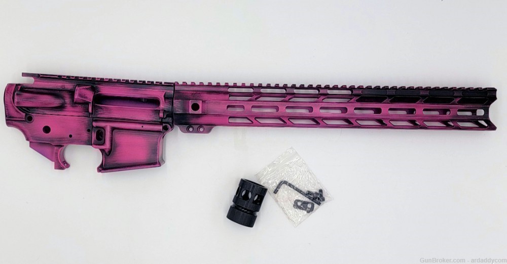 Custom Magpul PINK UPPER & LOWER Receiver with HANDGUARD Upgrade Kit AR15-img-1